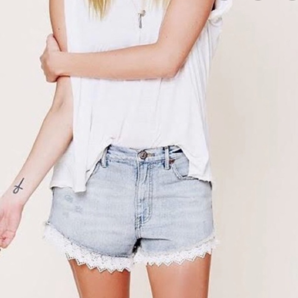 Free People Lacey Denim Shorts